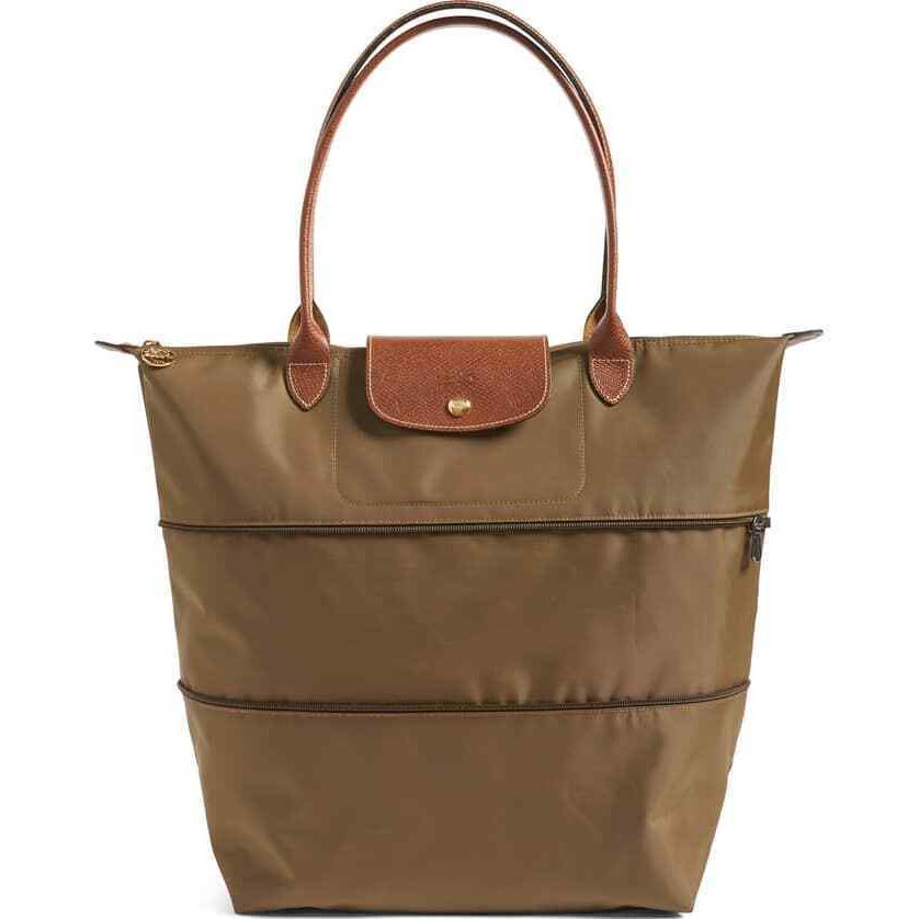 Longchamp Le Pliage Expandable Large Shoulder Tote Many Colors New Khaki (A23)