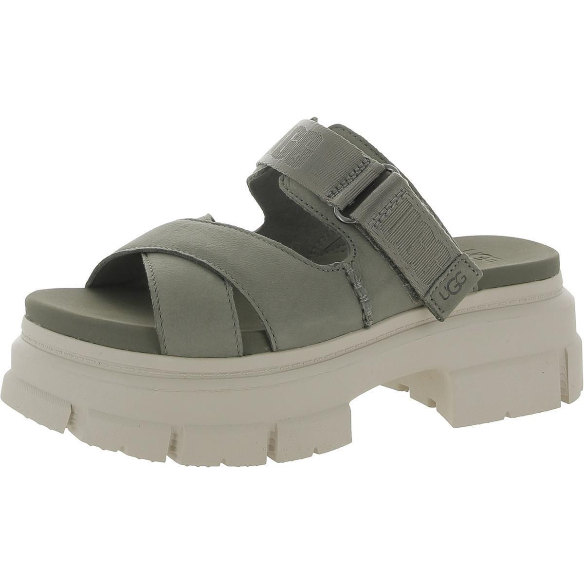 Ugg Womens Ashton Green Platform Sandals Shoes 9.5 Medium B M Bhfo 4028 - Moss