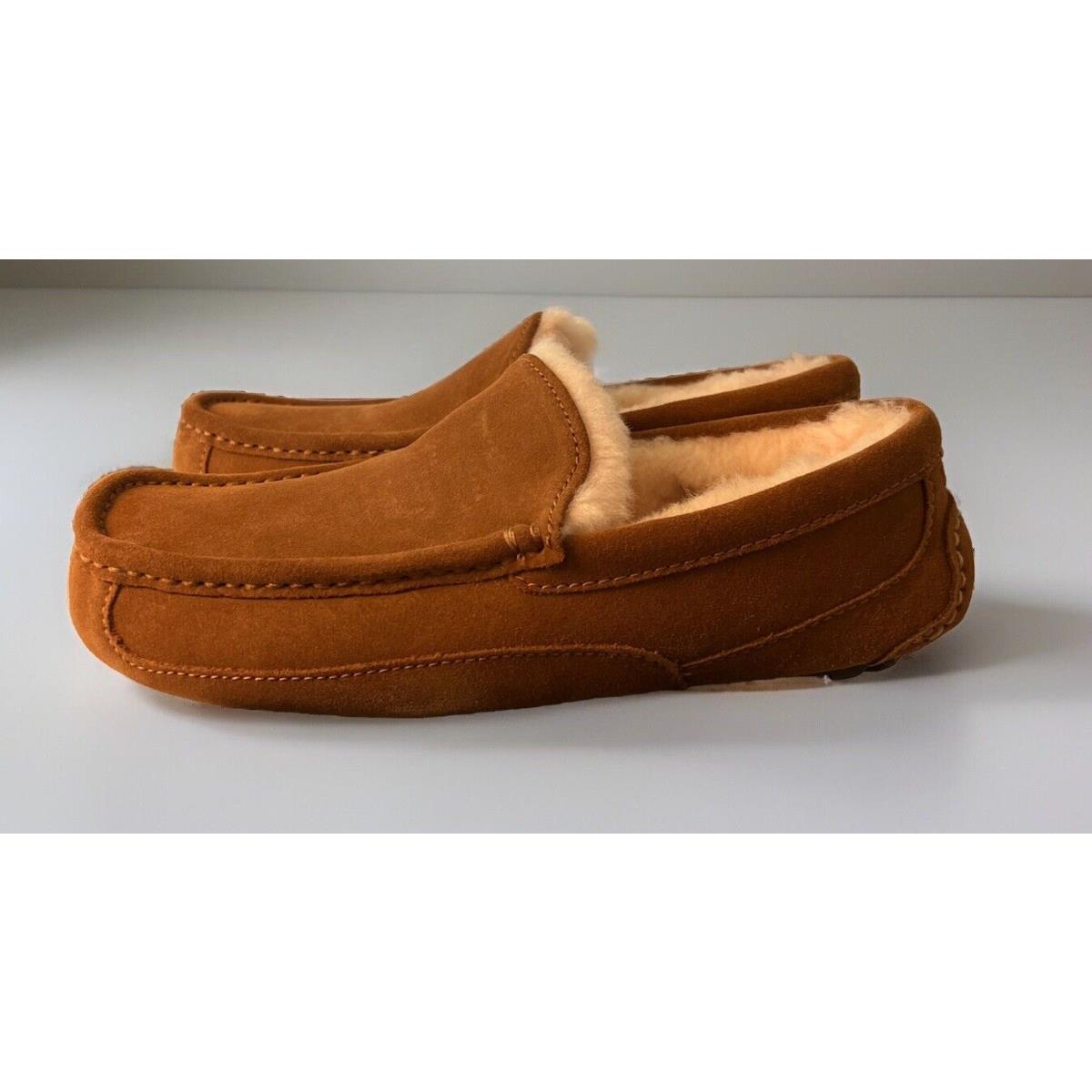 Ugg Ascot 1101110 Men Chestnut Suede Slippers Size 7