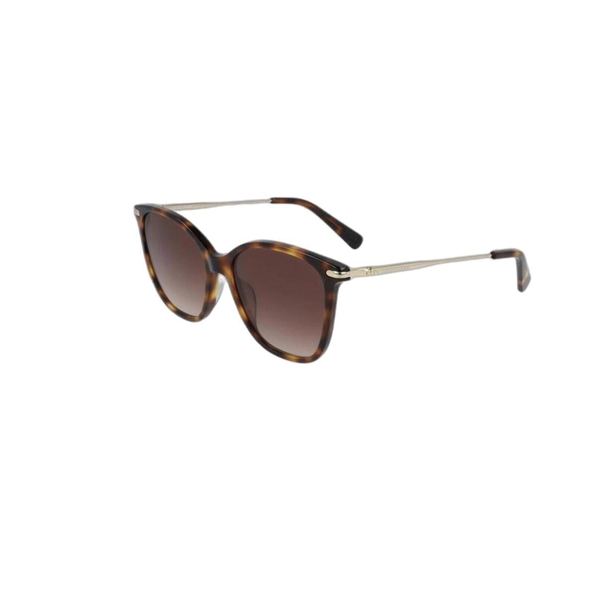 Longchamp Havana Sunglasses Cay Eye Tortoise Gold LCXX045