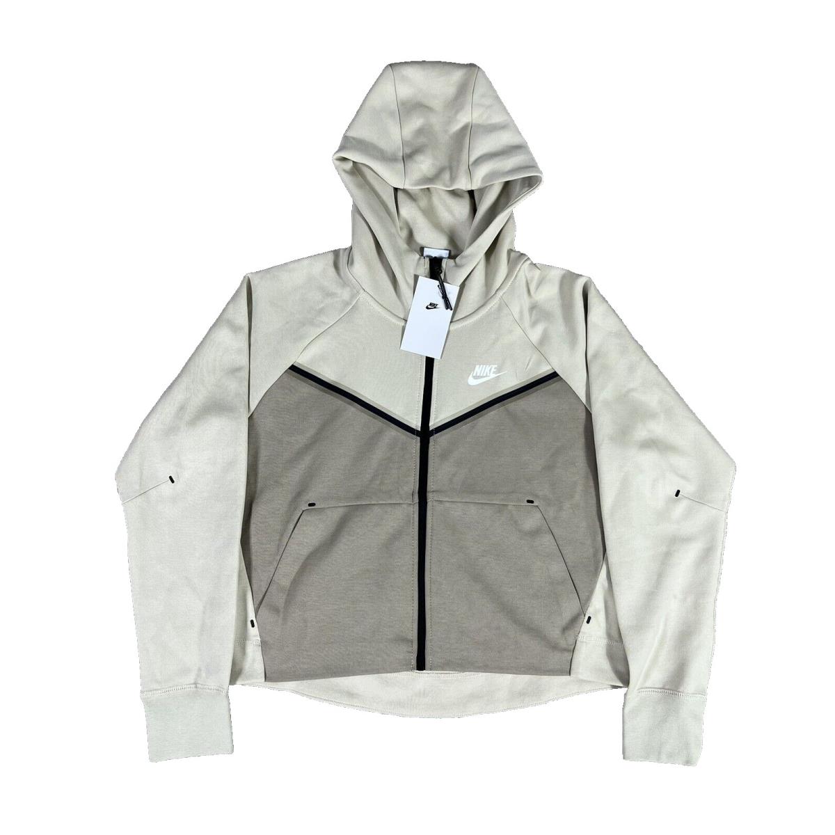 Nike Sportswear Tech Fleece Windrunner Full Zip Beige CW4298-206 Women`s Size S