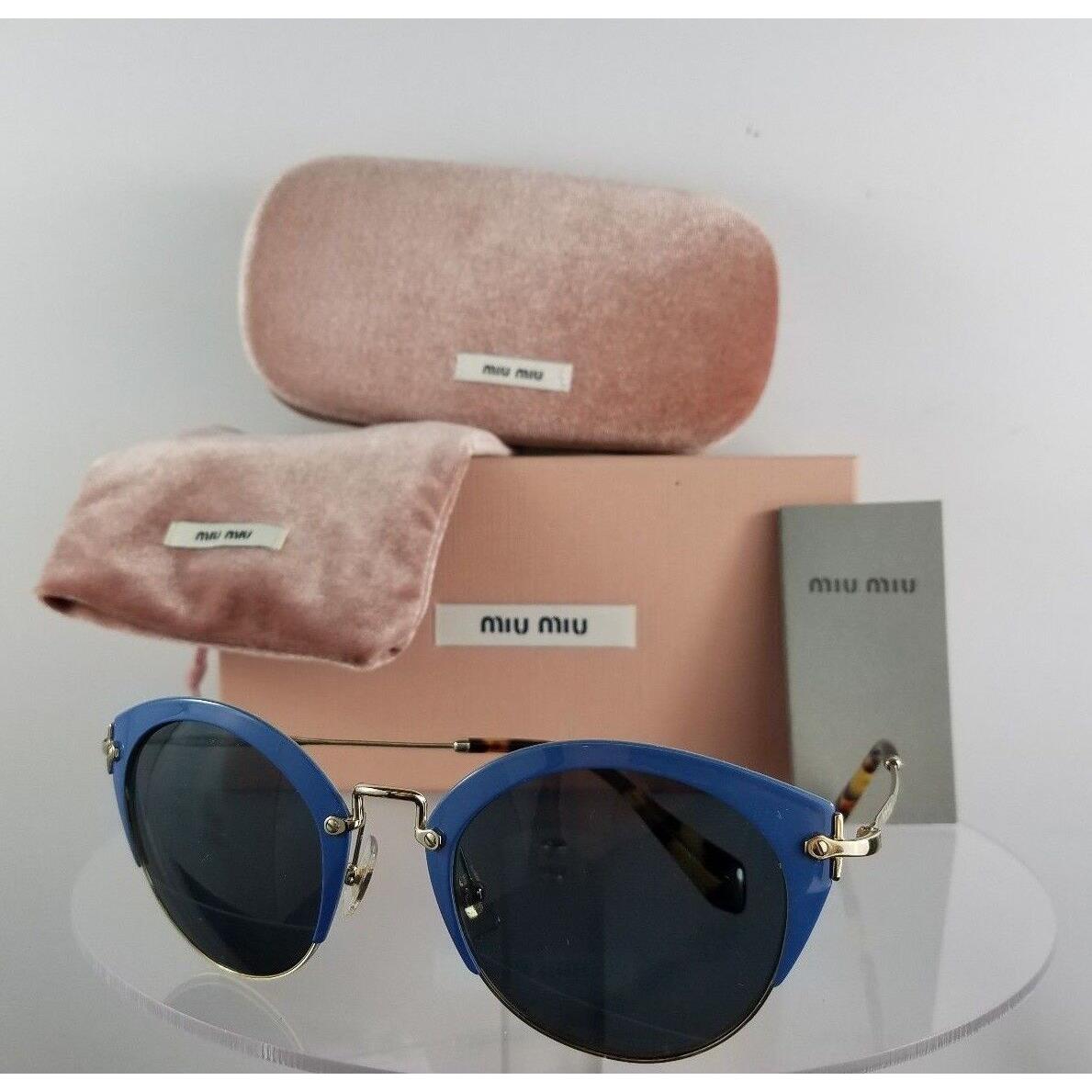 Miu Miu Smu 53R VAD-1A1 Sunglasses Blue Gold Frame