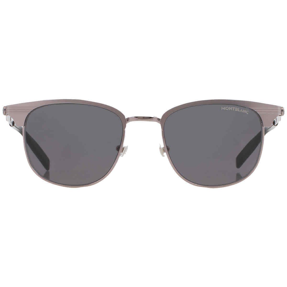 Montblanc Dark Grey Rectangular Men`s Sunglasses 126933 126933