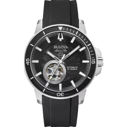 Bulova Men Watch Automatic Black 96a288 Marine Star