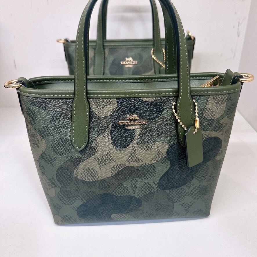 Coach City Mini Tote Bag In Signature Camo Print/leopard Print CW033/CW034