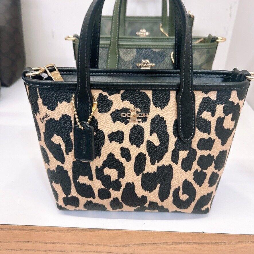 Coach City Mini Tote Bag In Signature Camo Print/leopard Print CW033/CW034 CW034 Gold/Leopard Multi