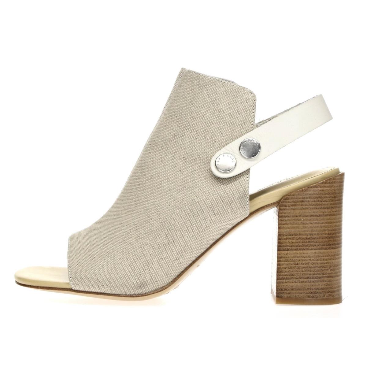 Rag Bone Womens `leigh` Beige Canvas Sandals Sz US-10 / EU-40