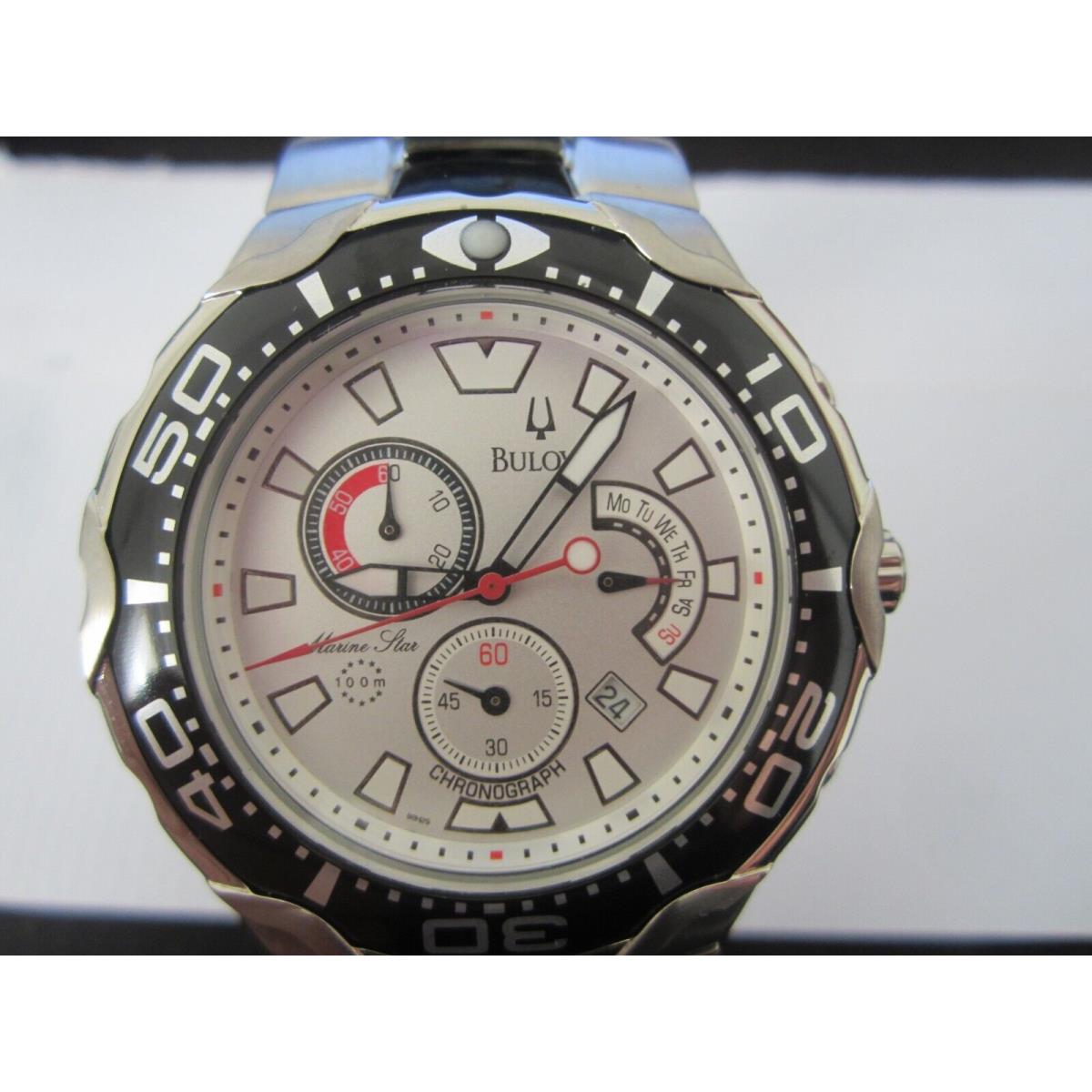 Bulova Marine Star Men`s Watch Chrono S/s 98H29