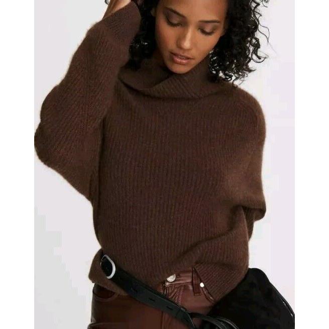 Rag Bone Brown Multi Pierce Cashmere Turtleneck Sweater Size Small Retail