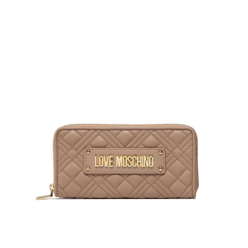 Moschino Women`s Handbag Ladies Bag Borsa Piccola Quilted PU Taupe JC5600PP0FLA0209