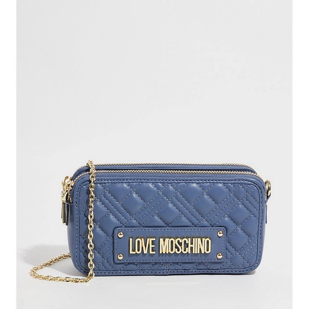 Moschino Women`s Handbag Ladies Bag Tracollina Quilted PU Denim JC5680PP1FLA0707