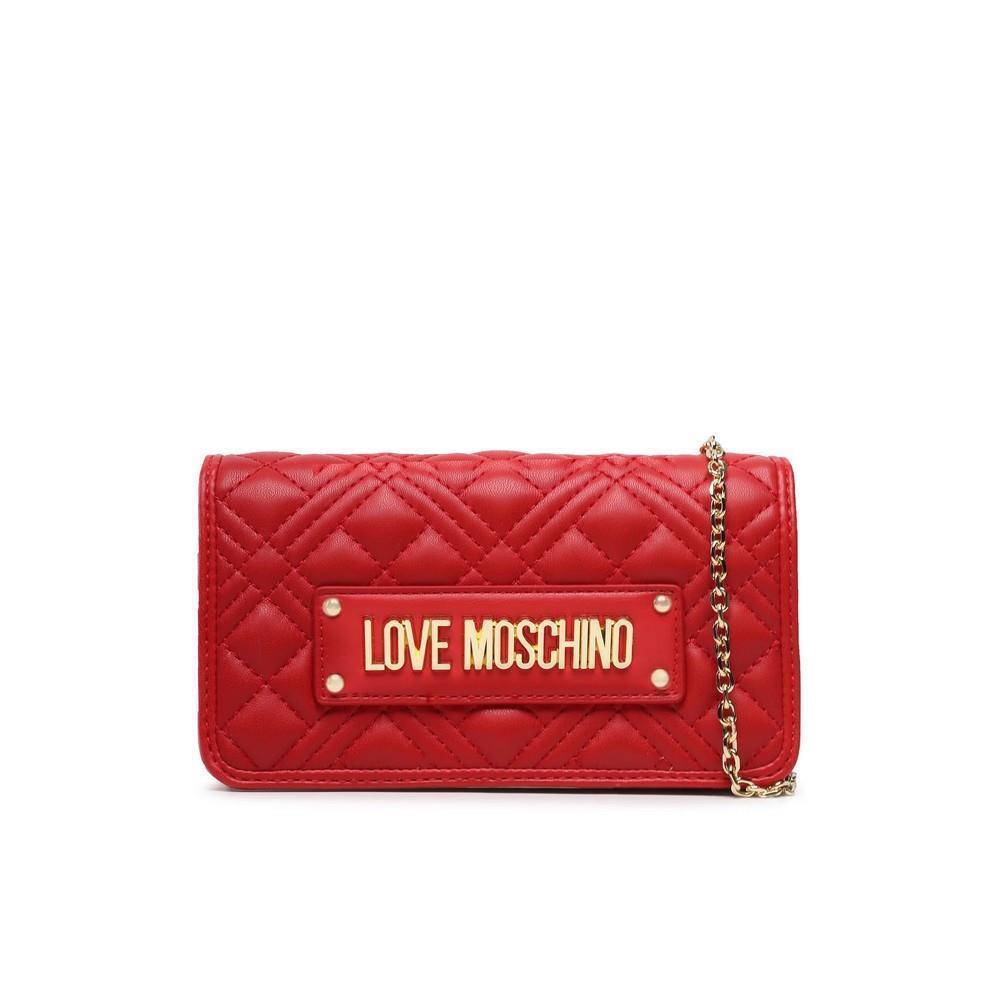 Moschino Women`s Handbag Ladies Bag Tracollina Quilted PU Rosso JC5681PP1FLA0500