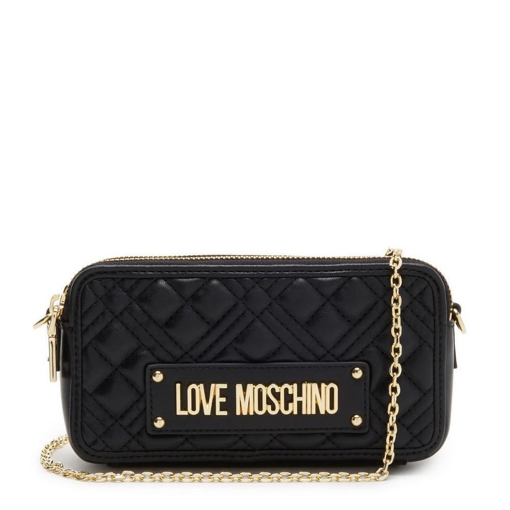 Moschino Women`s Handbag Ladies Bag Portaf Quilted PU Nero JC5680PP1FLA0