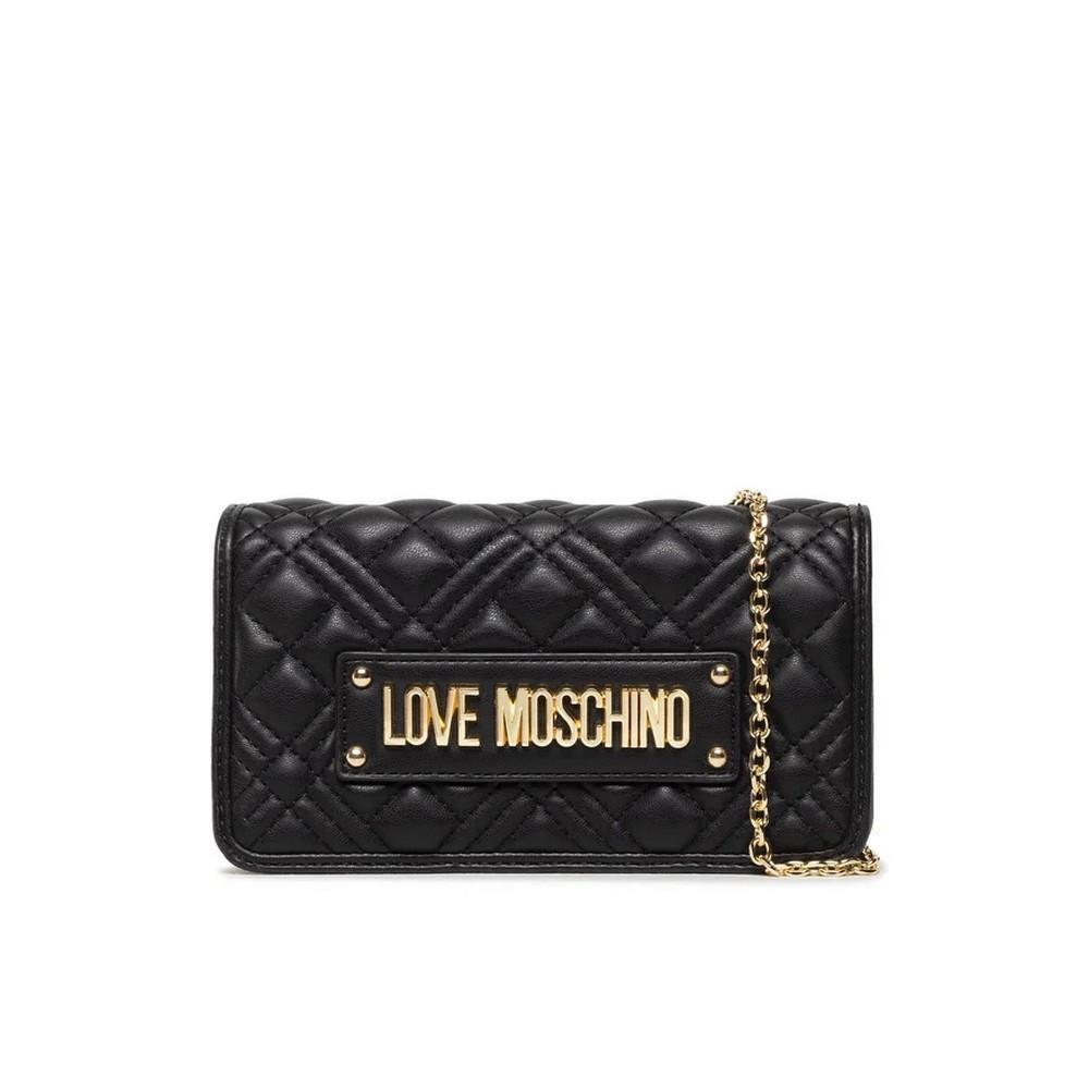 Moschino Women`s Handbag Ladies Bag Tracollina Quilted PU Nero JC5681PP1FLA