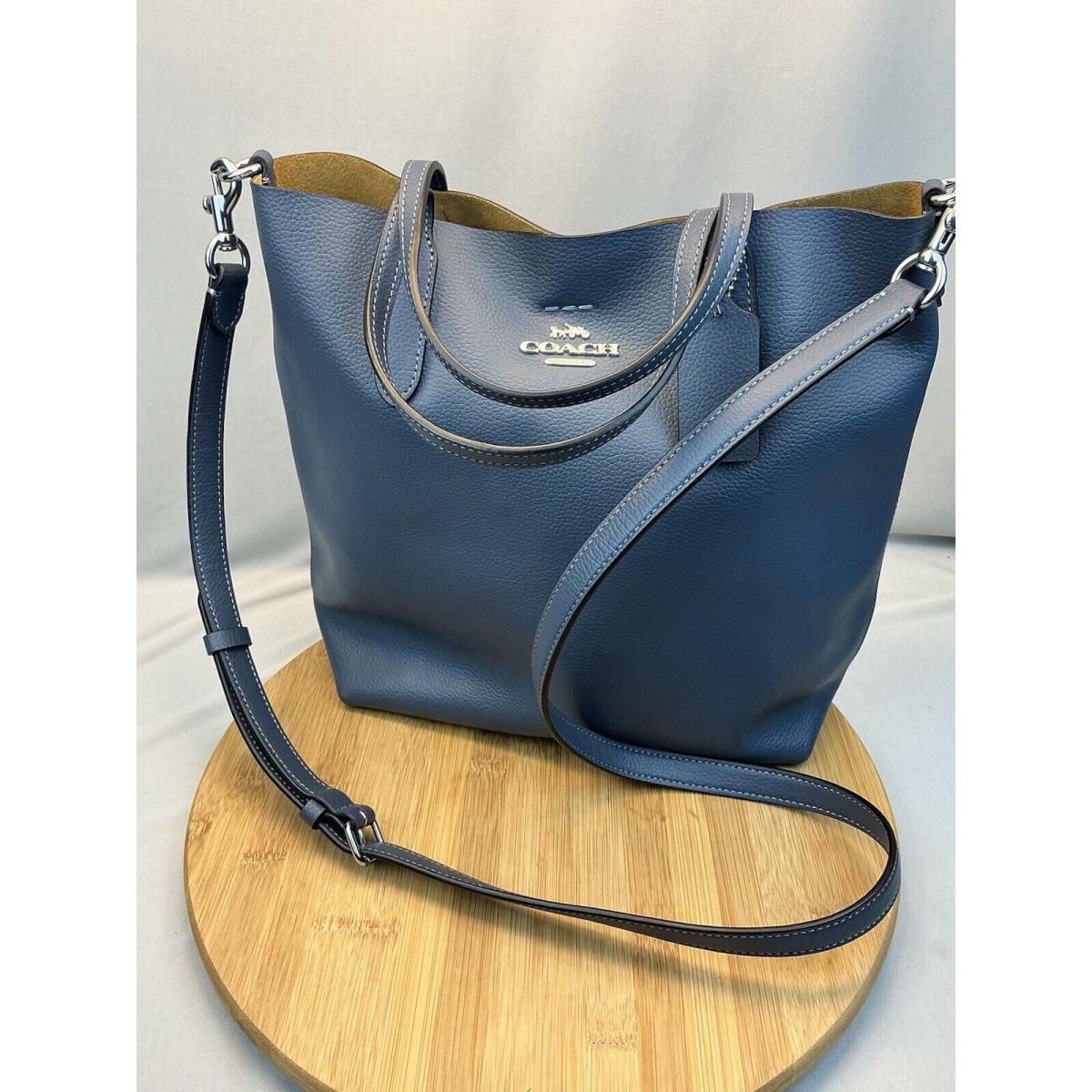 Coach Thea Crossbody Tote Denim Silver CPO36