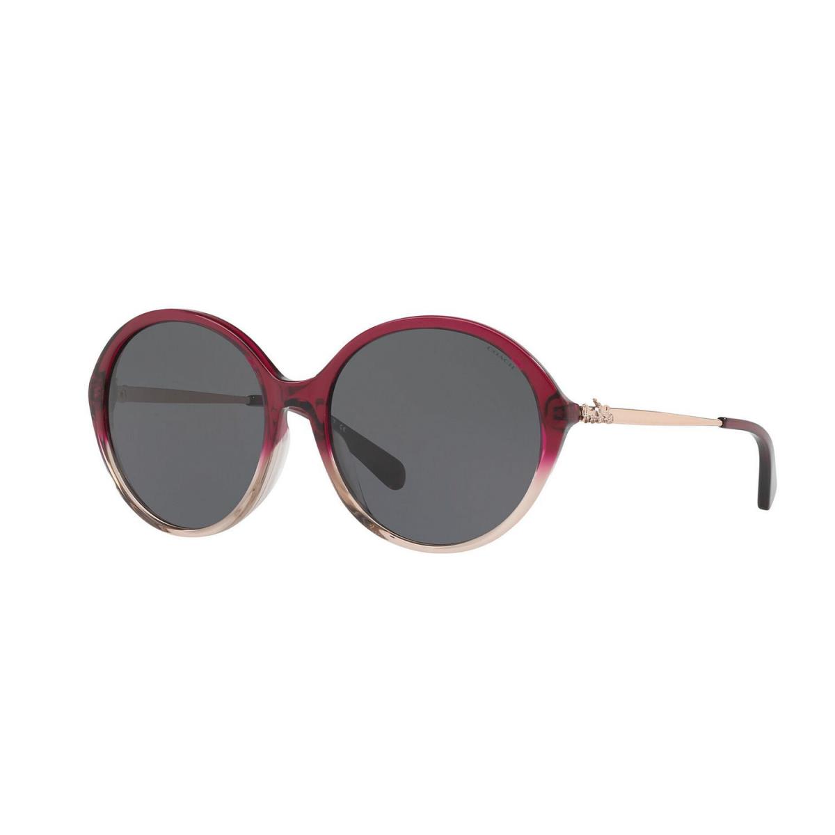 Coach HC 8214 L1650 547387 Red Gradient Round Sunglasses