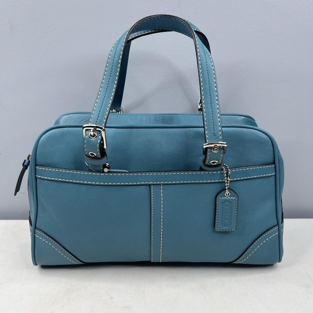 Coach Turquoise Leather Shoulder Bag F11198