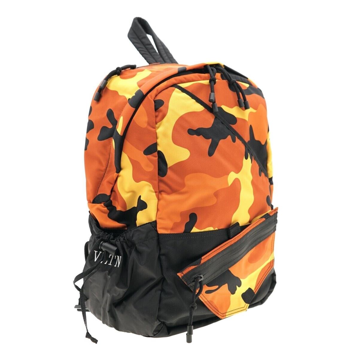 Valentino Garavani Backpack Vltn Orange Camouflage - Orange, Exterior: Orange