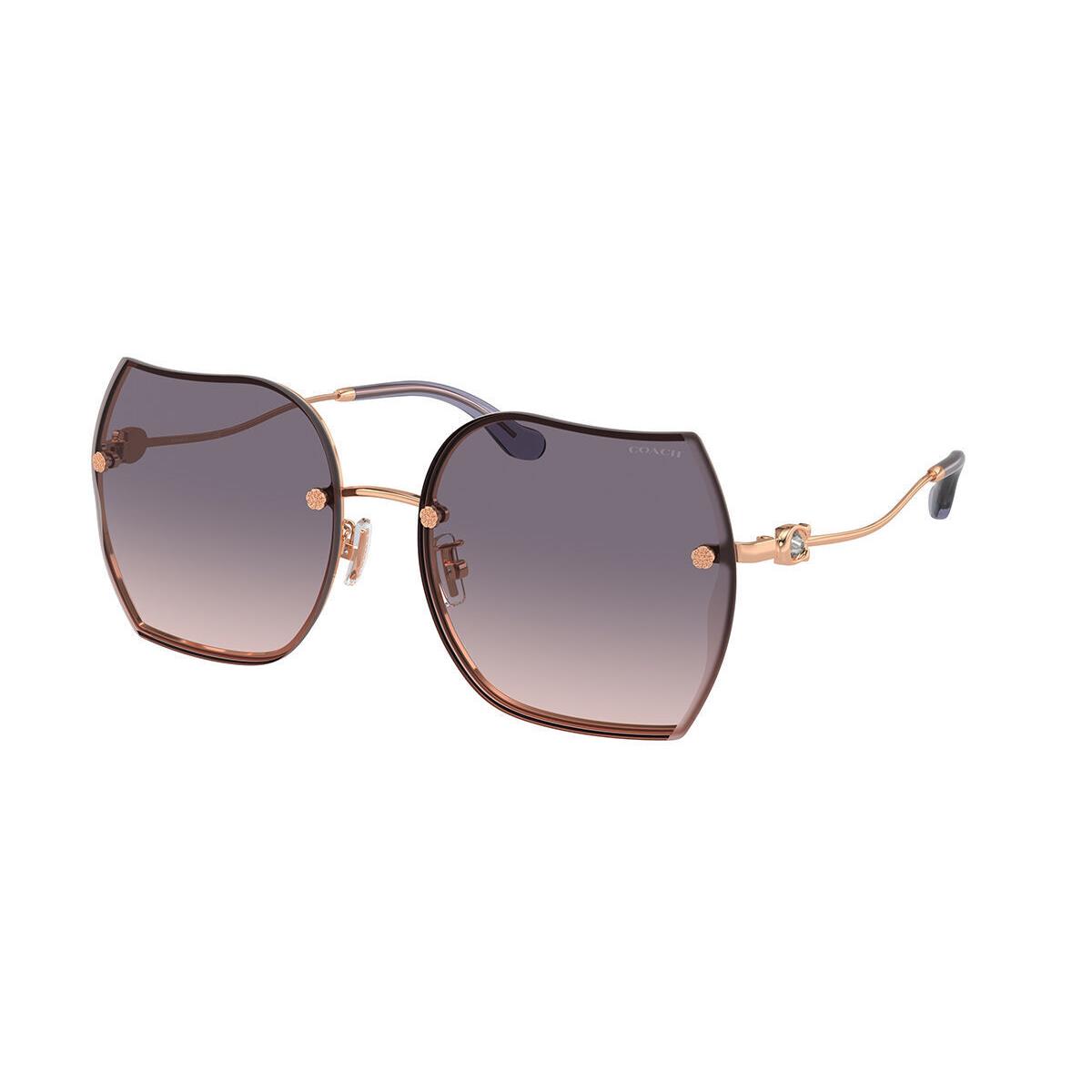 Coach Women`s 60mm Shiny Rose Gold Sunglasses HC7146BD-933136-60