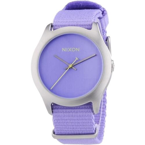 Condition Nixon The Mod Purple Textile Steel Case Womens Watch A3481366-00