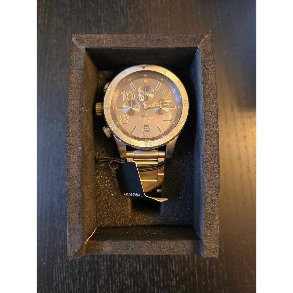 Nixon 48-20 Chrono Men`s Watch Gray / Rose Gold A486 2064