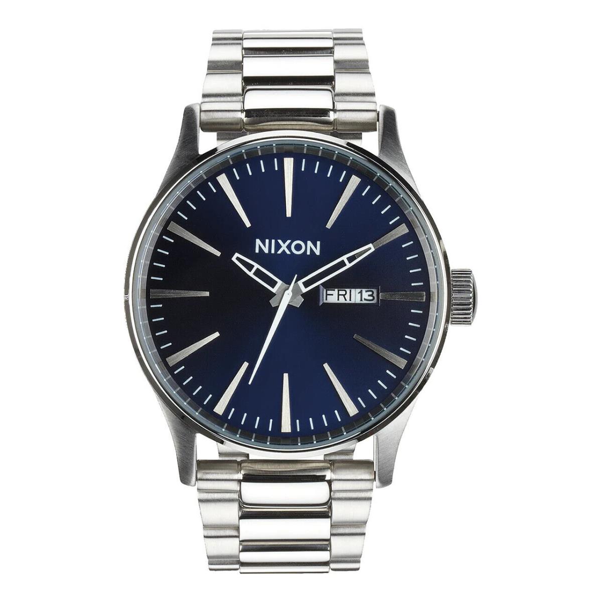 Nixon Men`s Sentry Stainless Steel Blue Sunray Watch