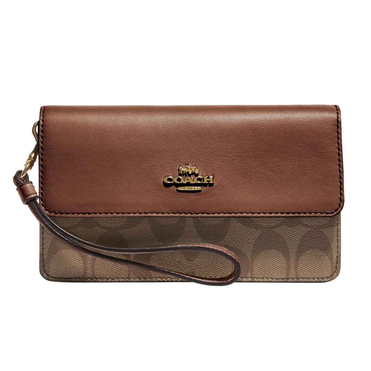 Coach Signature Foldover Wristlet