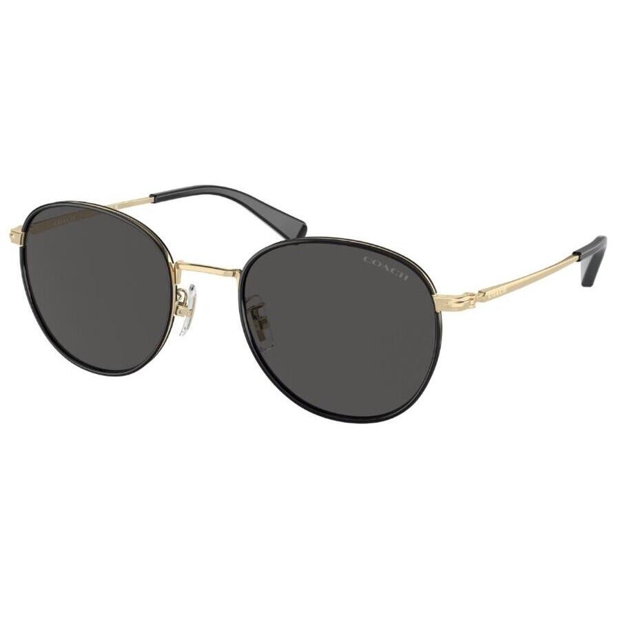 Coach Men`s 52mm Shiny Light Gold Black Sunglasses HC7163-934687-52