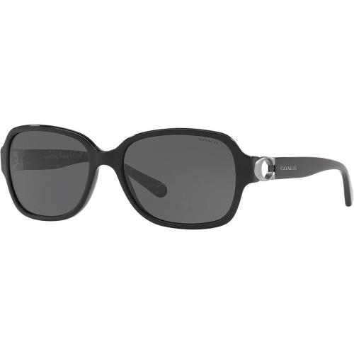 Coach Woman Sunglasses Black Lenses Acetate Frame 57mm