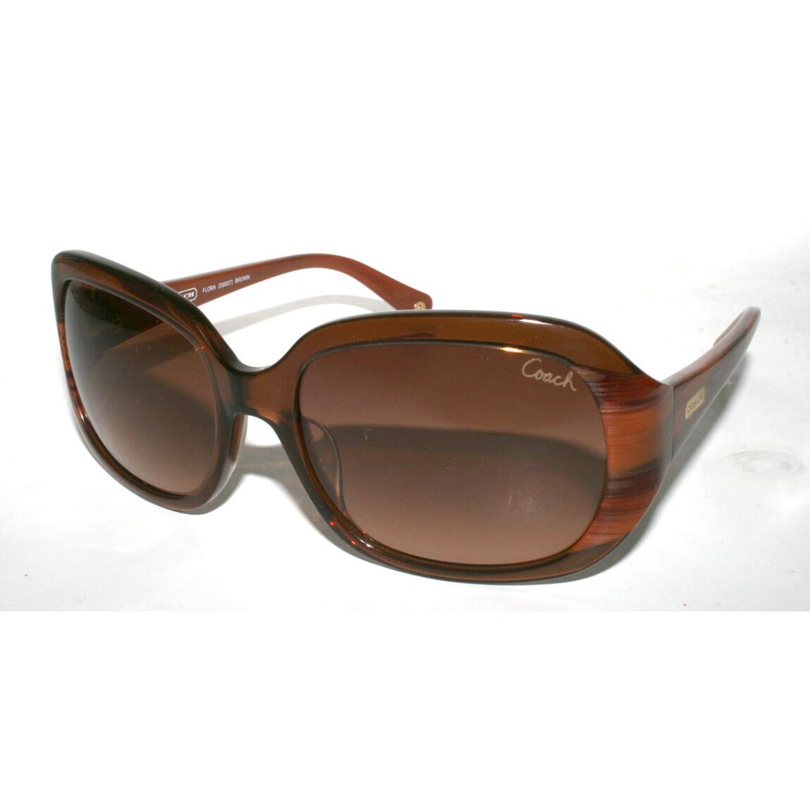 Coach Flora S8007 S 8007 Brown Tortoise Sunglasses Made in China