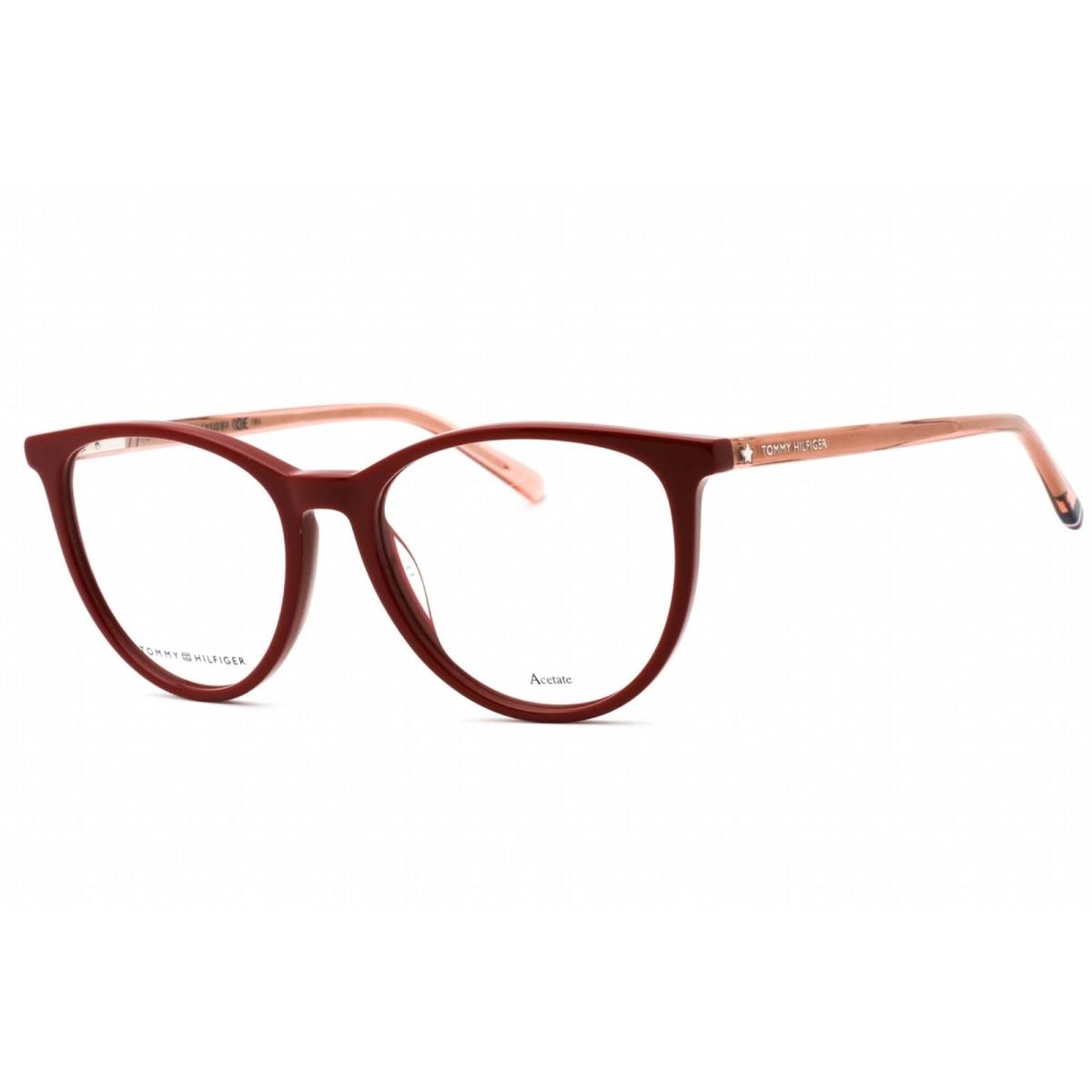 Tommy Hilfiger Women`s Eyeglasses Burgundy Oval Frame TH 1751 0C19 00