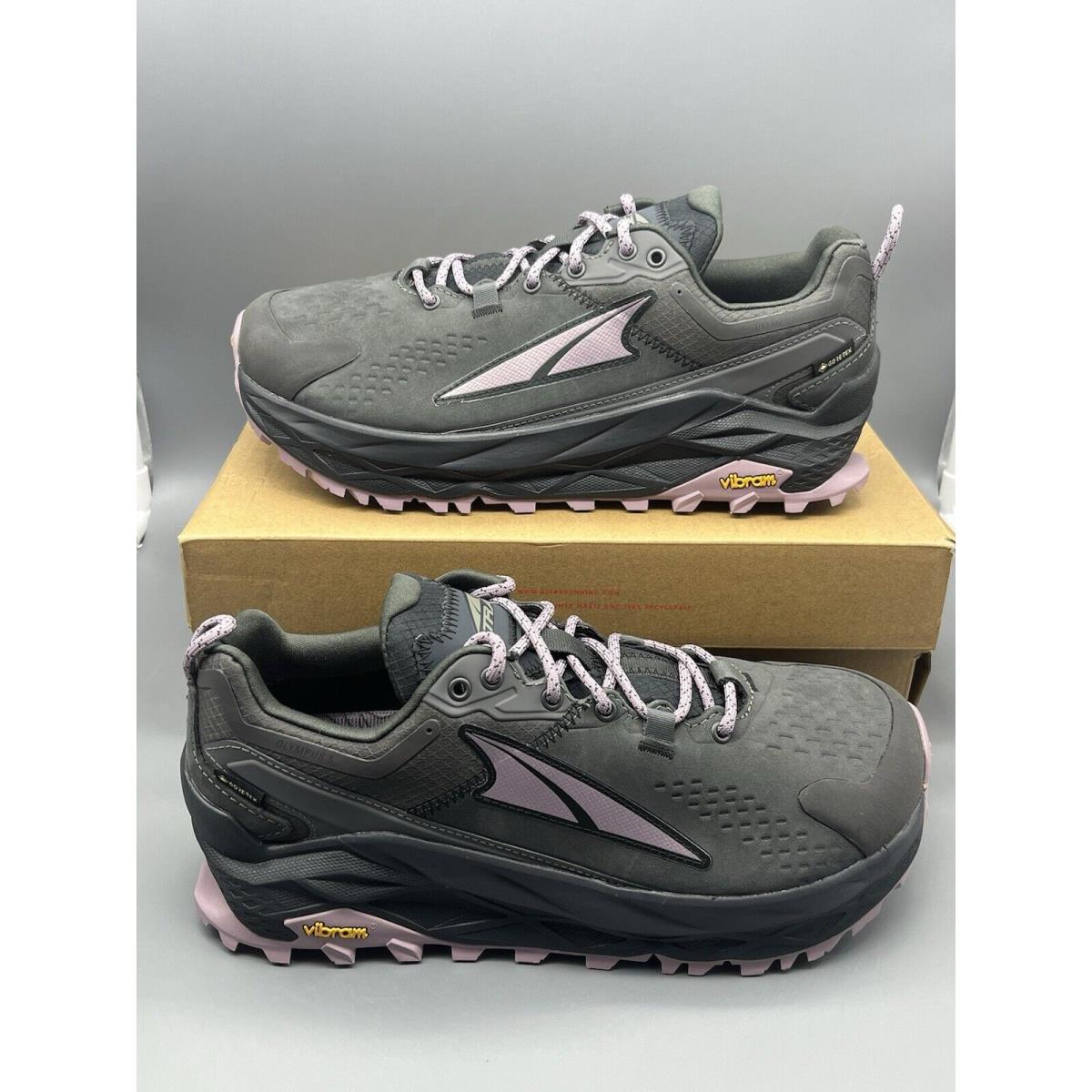 Altra Olympus 5 Gtx Women s 9.5 Low Black Purple Grey All Terrain Hiking Shoes