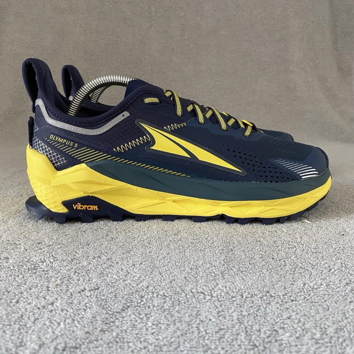 Altra Mens 9 Olympus 5 Trail Running Hiking Shoes AL0A7R6P455 Navy Blue