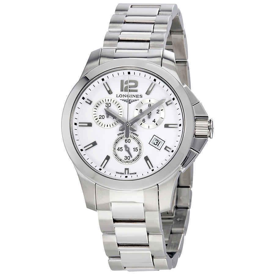 Longines Conquest Chronograph White Dial Unisex Watch L33794166