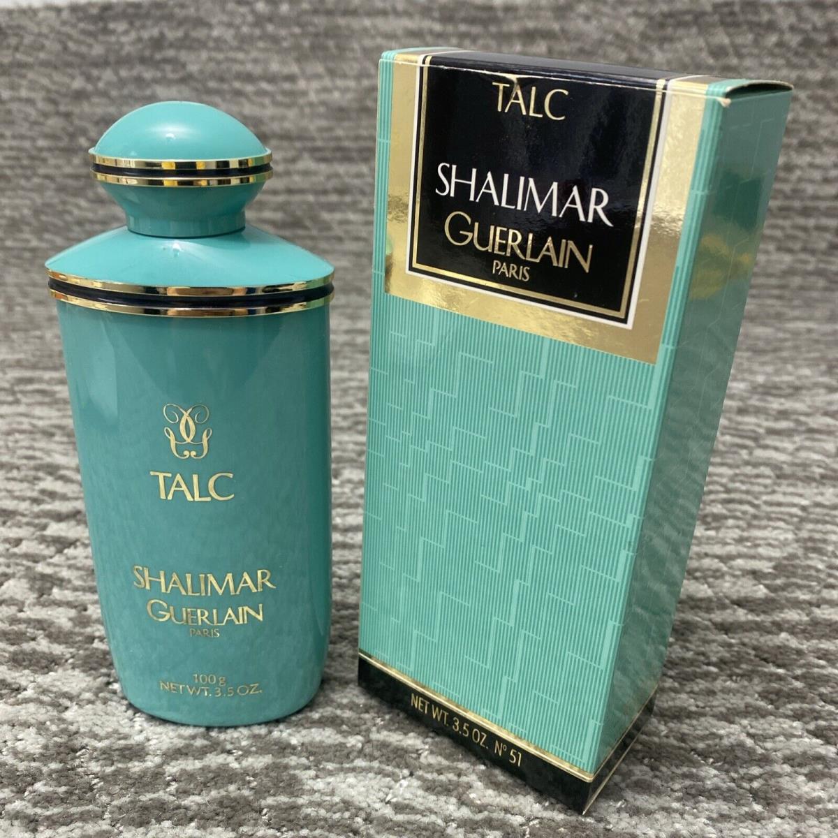 Vintage 80s Shalimar by Guerlain Paris Talc 3.5 Fl oz/100 g Rare