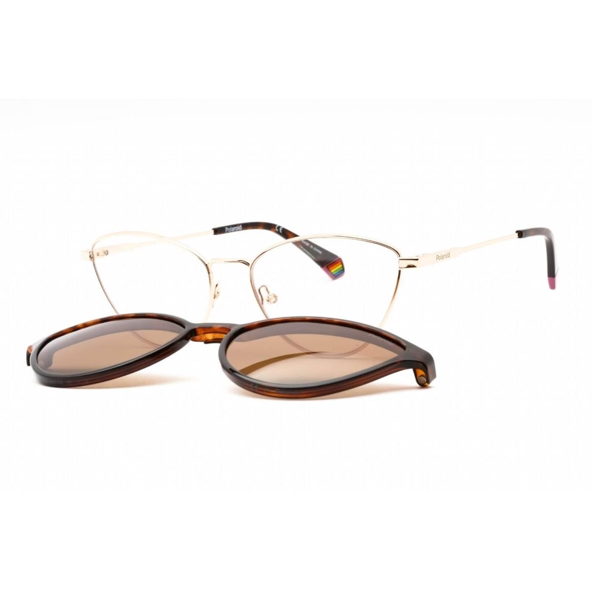 Polaroid Core Women`s Sunglasses Gold Copper Cat Eye Frame Pld 6157/CS 0DDB SP - Frame: Gold Copper, Lens: Bronze