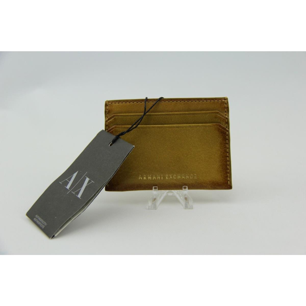 A X Armani Exchange Wallet ID Credit Card Holder Leather