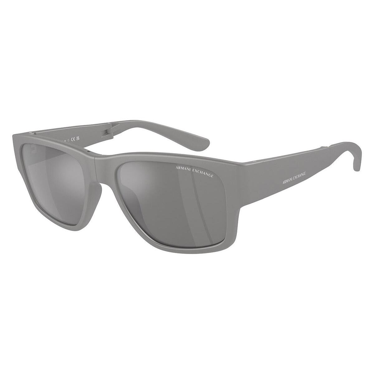 Armani Exchange Men`s 56mm Matte Grey Sunglasses AX4141SU-81806G-56