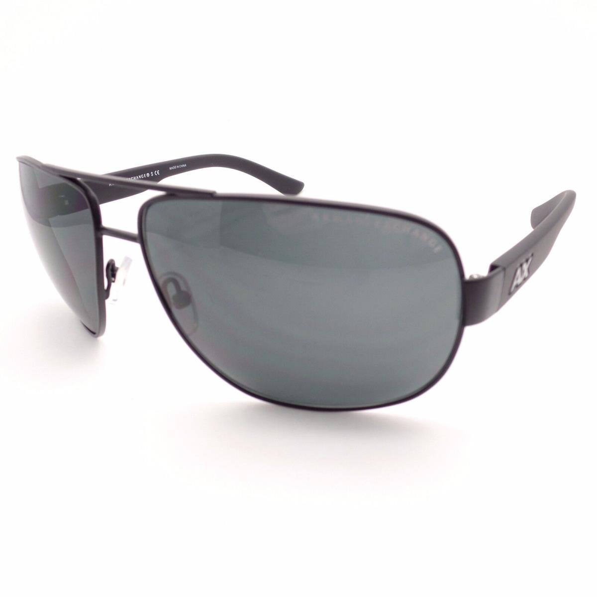 Armani Exchange 2012 6063/87 62 Satin Black Grey Sunglasses