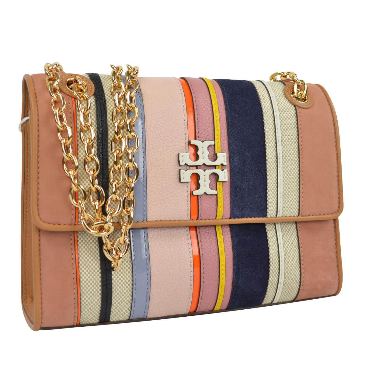 Tory Burch Fleming Balloon Stripe Flap Chain Shoulder Bag