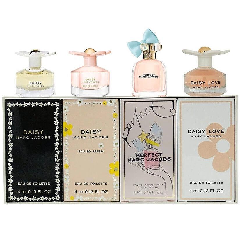 Marc Jacobs Women 4Pcs Mini Set 4 ml Daisy Eau So Fresh Love 5 ml Perfect