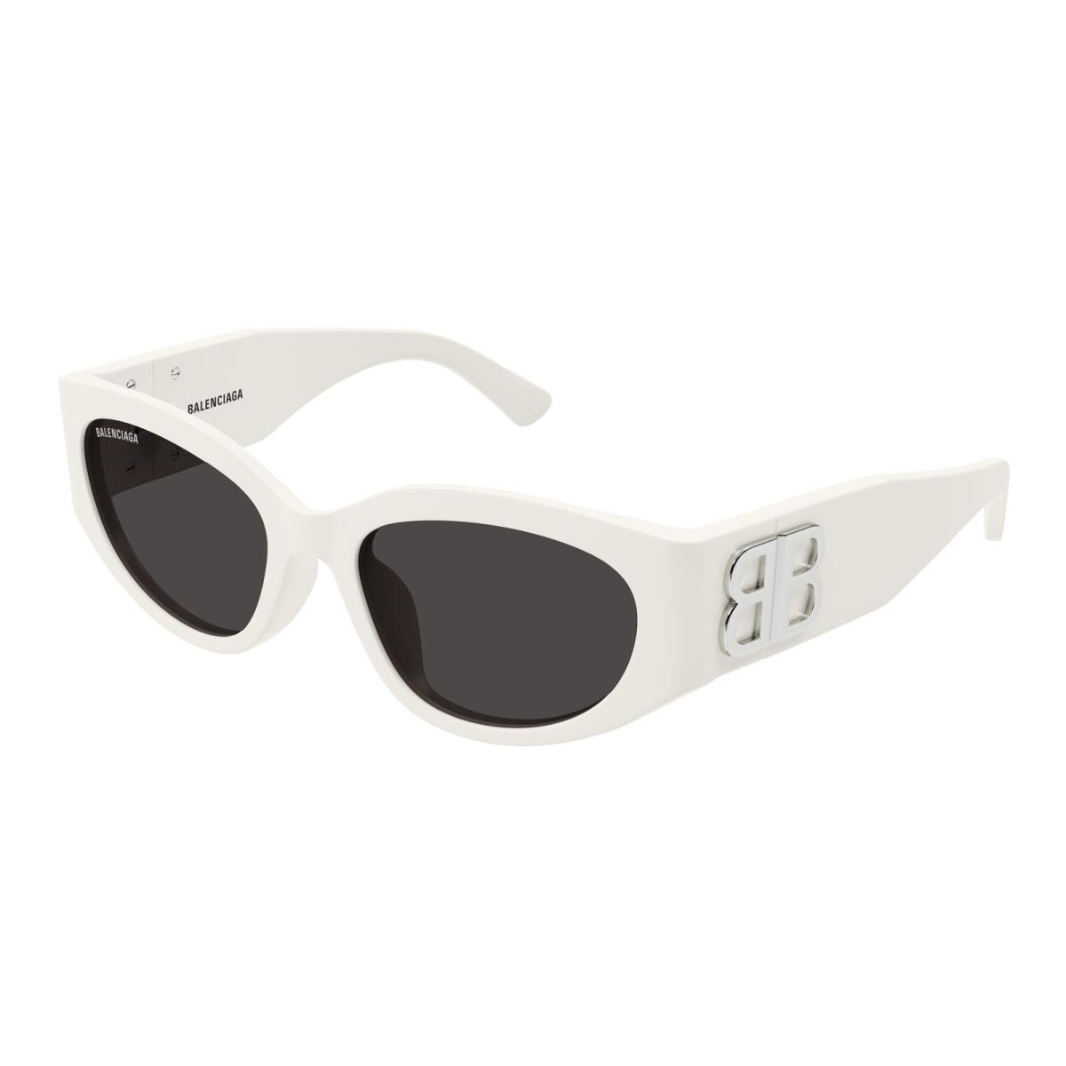 Balenciaga BB0324SK-004 Balenciaga White White Grey Sunglasses