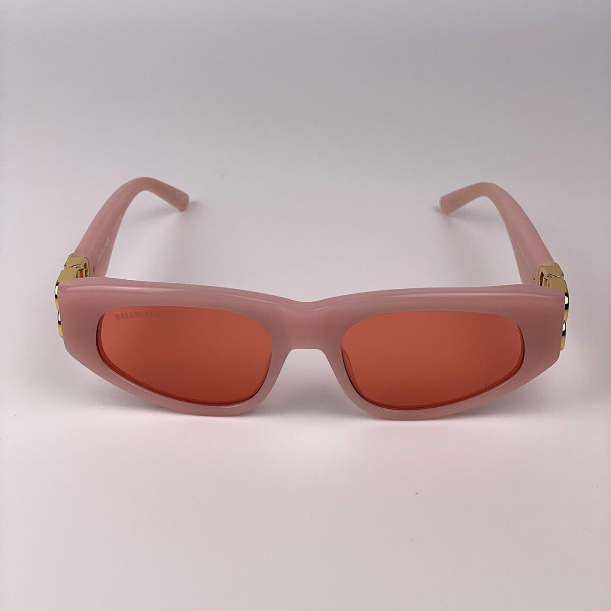 Balenciaga BB0095S 003 Pink Gold Red Cat Eye Unisex Sunglasses