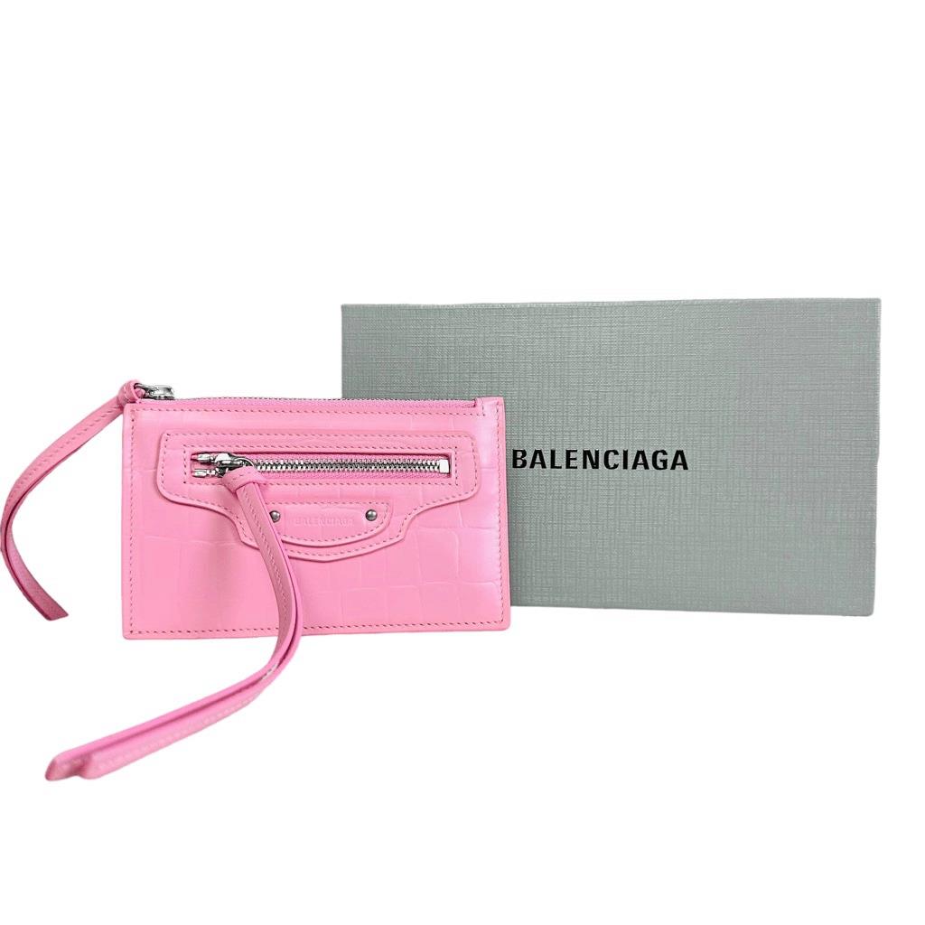 Balenciaga Pink Leather Neo Classic Wallet