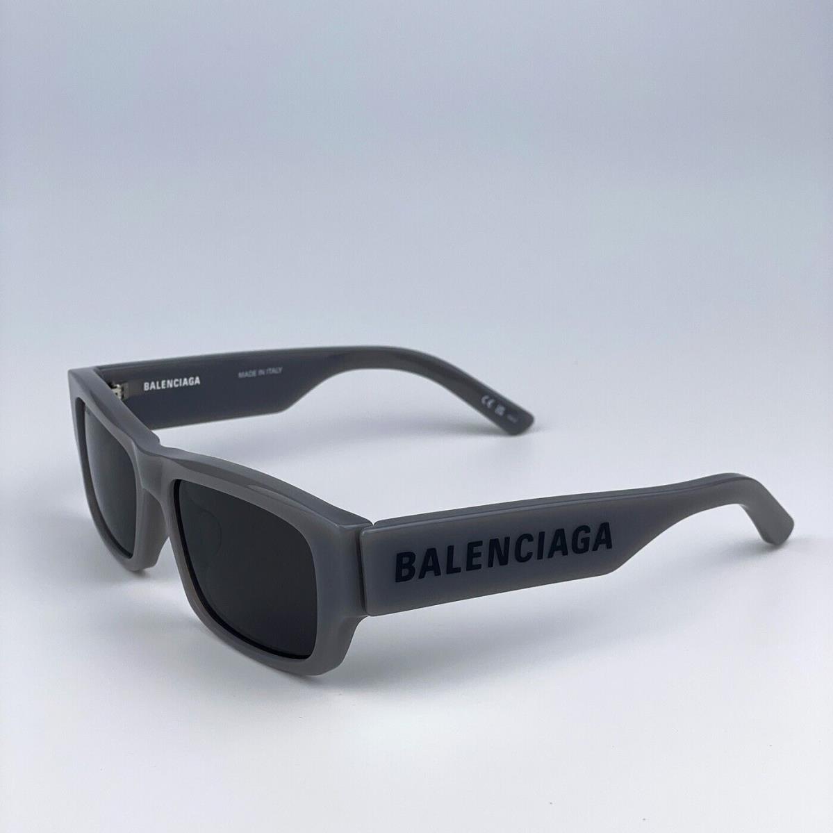 Balenciaga BB0261SA 004 Grey Grey Rectangle Unisex Sunglasses