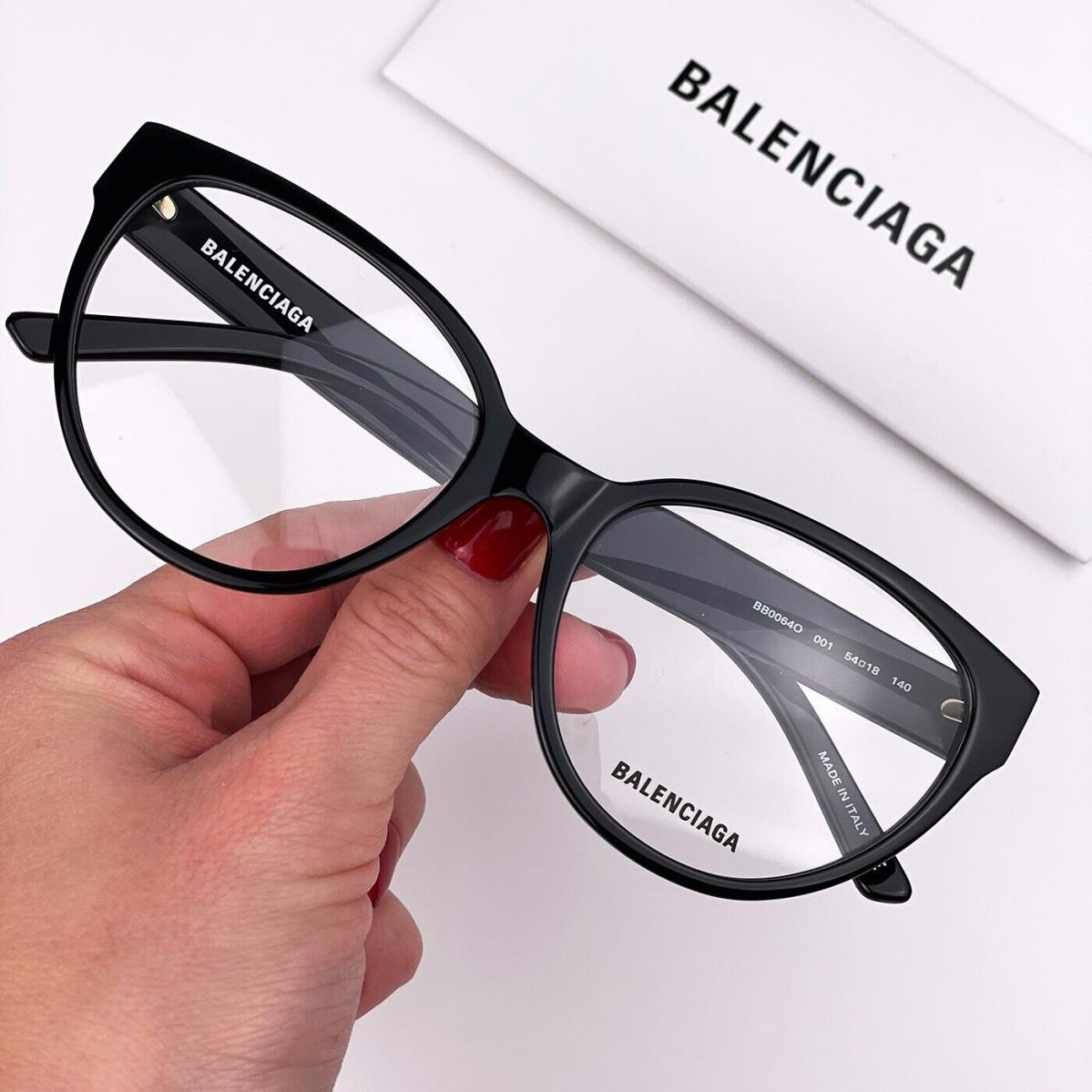 Balenciaga Everyday BB0064O 001 Black Demo Cat Eye Women Eyeglasses