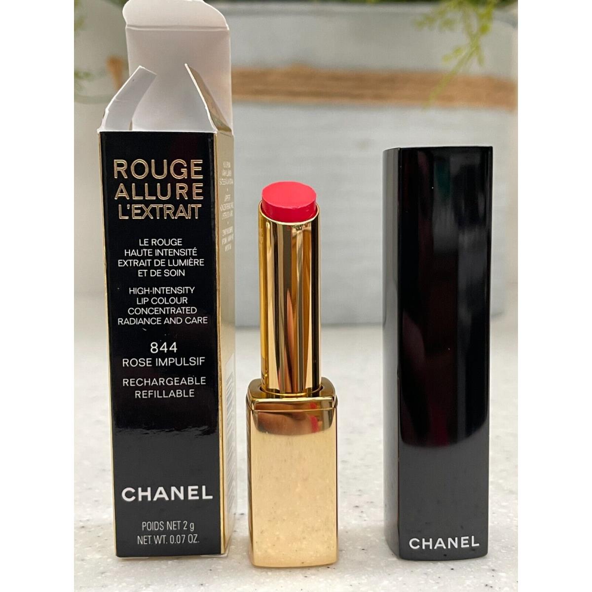 Chanel Rouge Allure L`extrait Refillable High Intensity Lipstick You Pick 844 Rose Impulsif