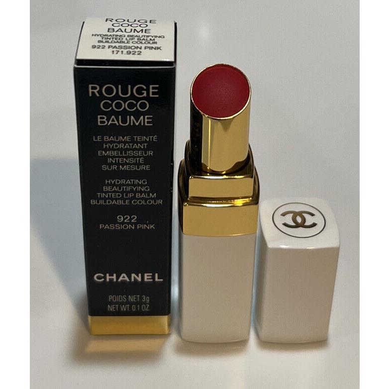 Chanel Rouge Coco Baume Tinted Lip Balm 922 Passion Pink 0.1 oz Lot OF 4