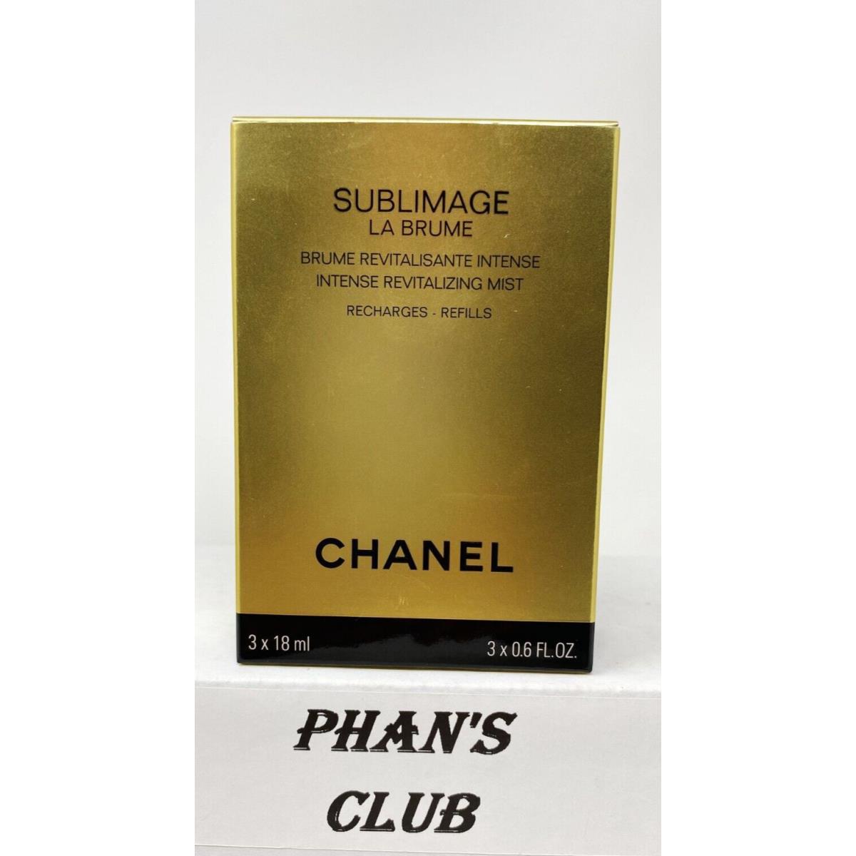 Chanel Sublimage La Brume Intense Revitalizing Mist 3 X 0.6 Fl. Oz. Refills