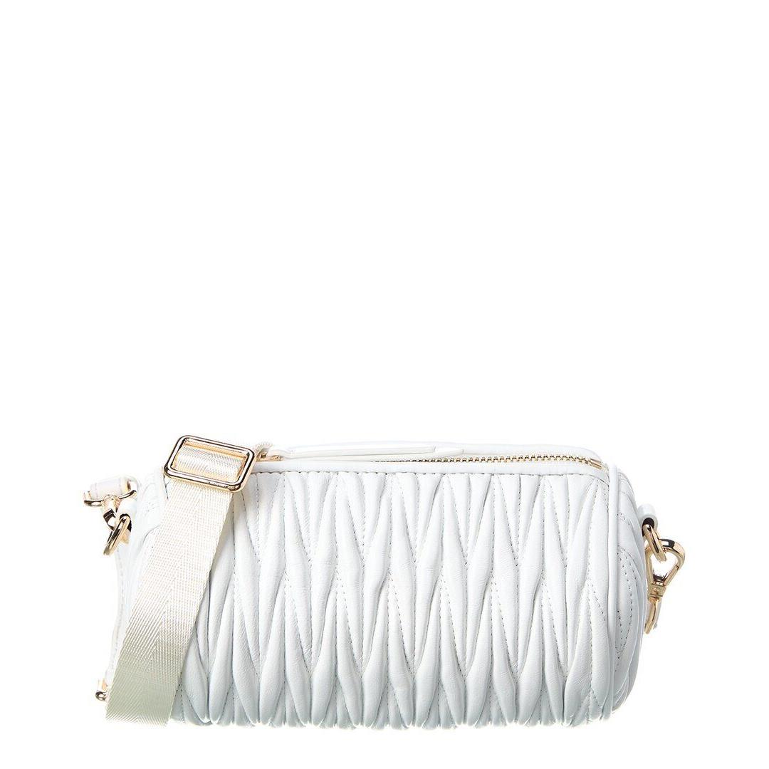 Chanel Tiffany Fred Paris Croco Quilted Leather Crossbody Women`s White